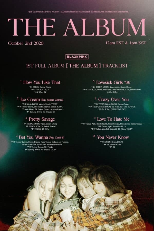 blackpink the album tracklist